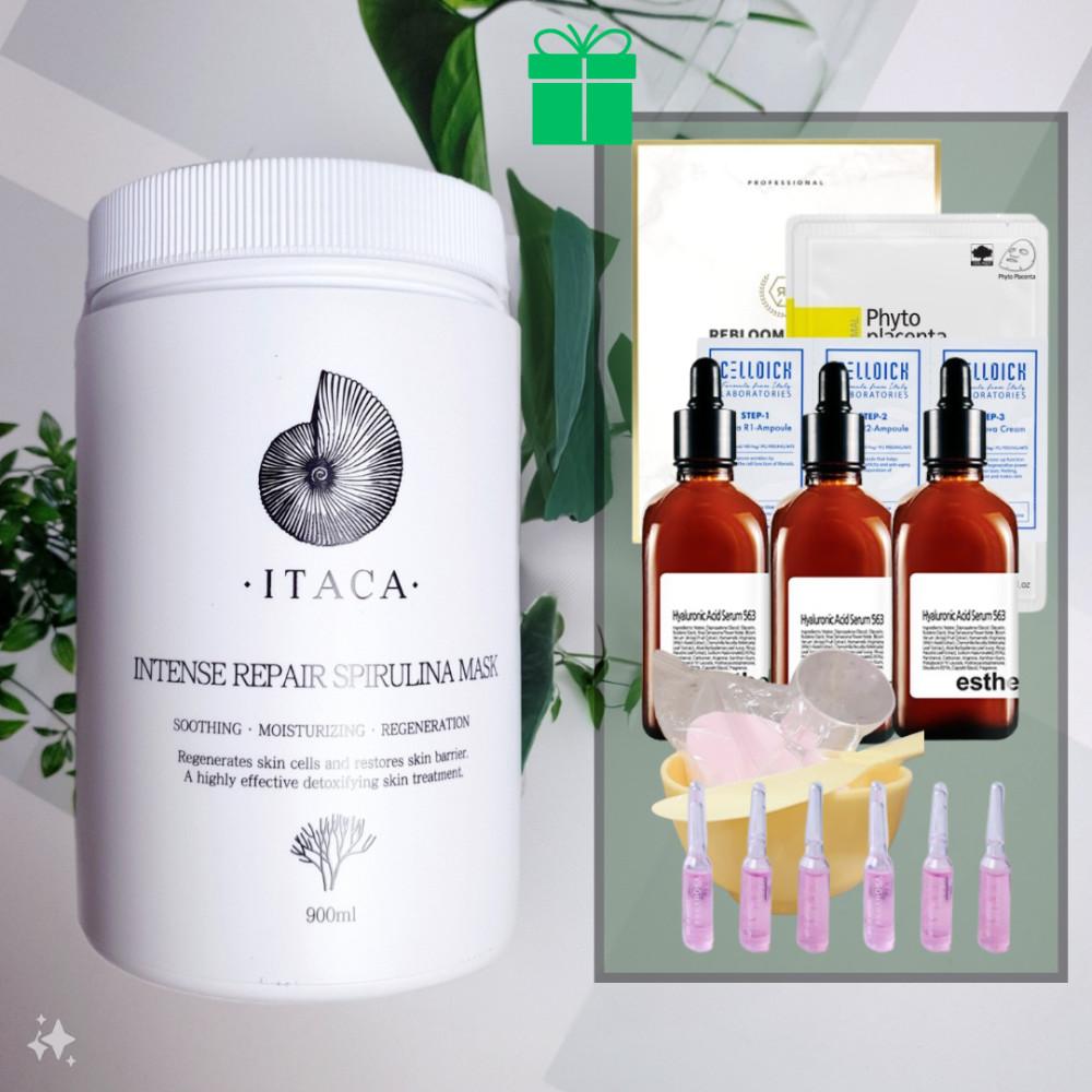 이타카 인텐스 리페어 스피루리나 모델링 마스크 900ml+마스크팩10매+체험분+팩도구4종