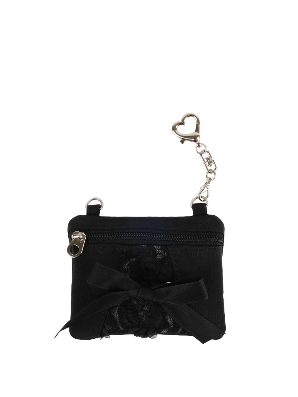 [5% open sale ~ 10.1] Mini ribbon bow card bag_black