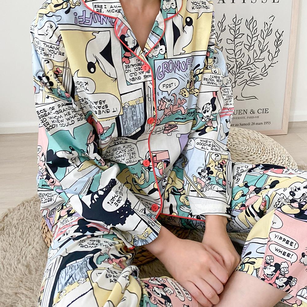 디즈니 미키마우스 캐릭터 파자마 or 원피스 잠옷 (안대 포함)