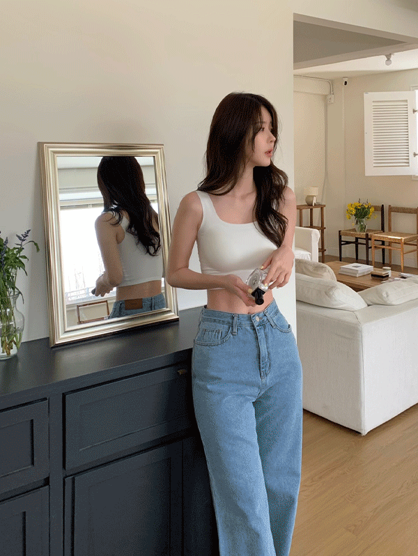 [등살삐죽No!][3color] 착붙핏 유넥 크롭 브라탑 브라탑 편한 무지 운동 필라테스 요가 헬스 패드 안돌아가는 캡나시