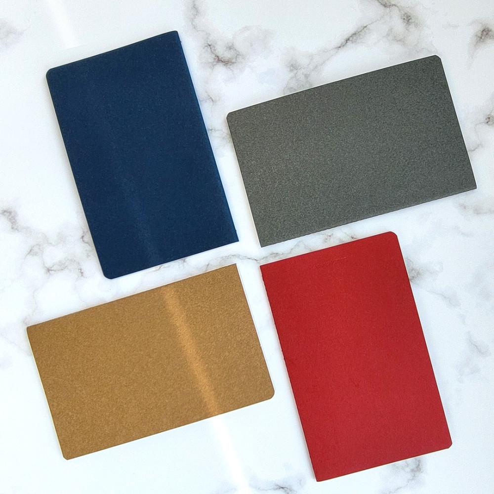 컬러크라프트노트 룰드라지 4권세트 휴대용 가벼운노트 독서록 일기장 필사 만년필노트