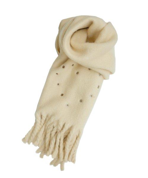 HEART EYELET HEAVY MUFFLER (IVORY)