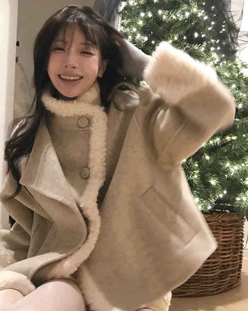 [ sheep wool 🐏 ] 렌디스 더블 울 무스탕 자켓 JK