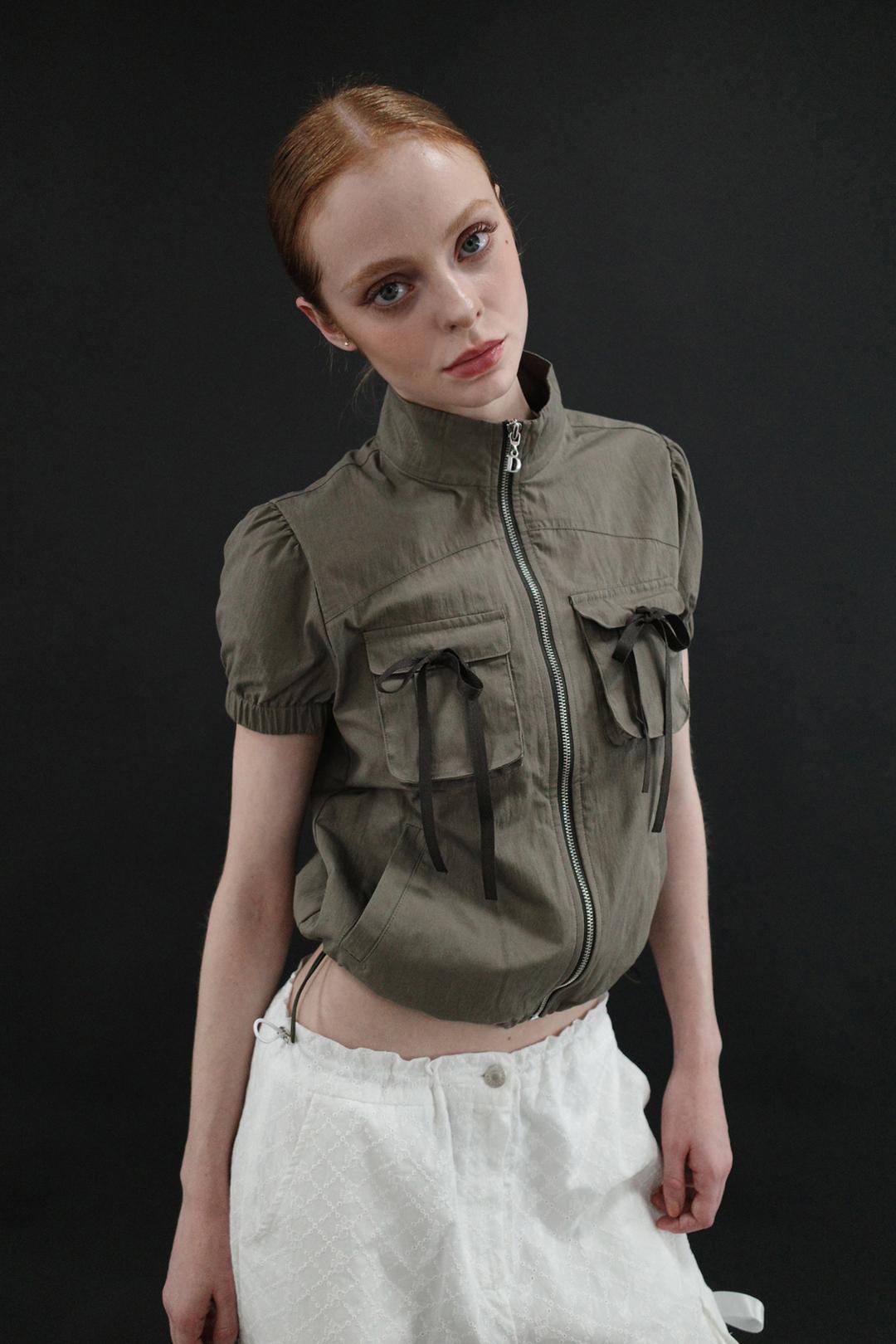 POCKET HALF ZIPUP (KHAKI)