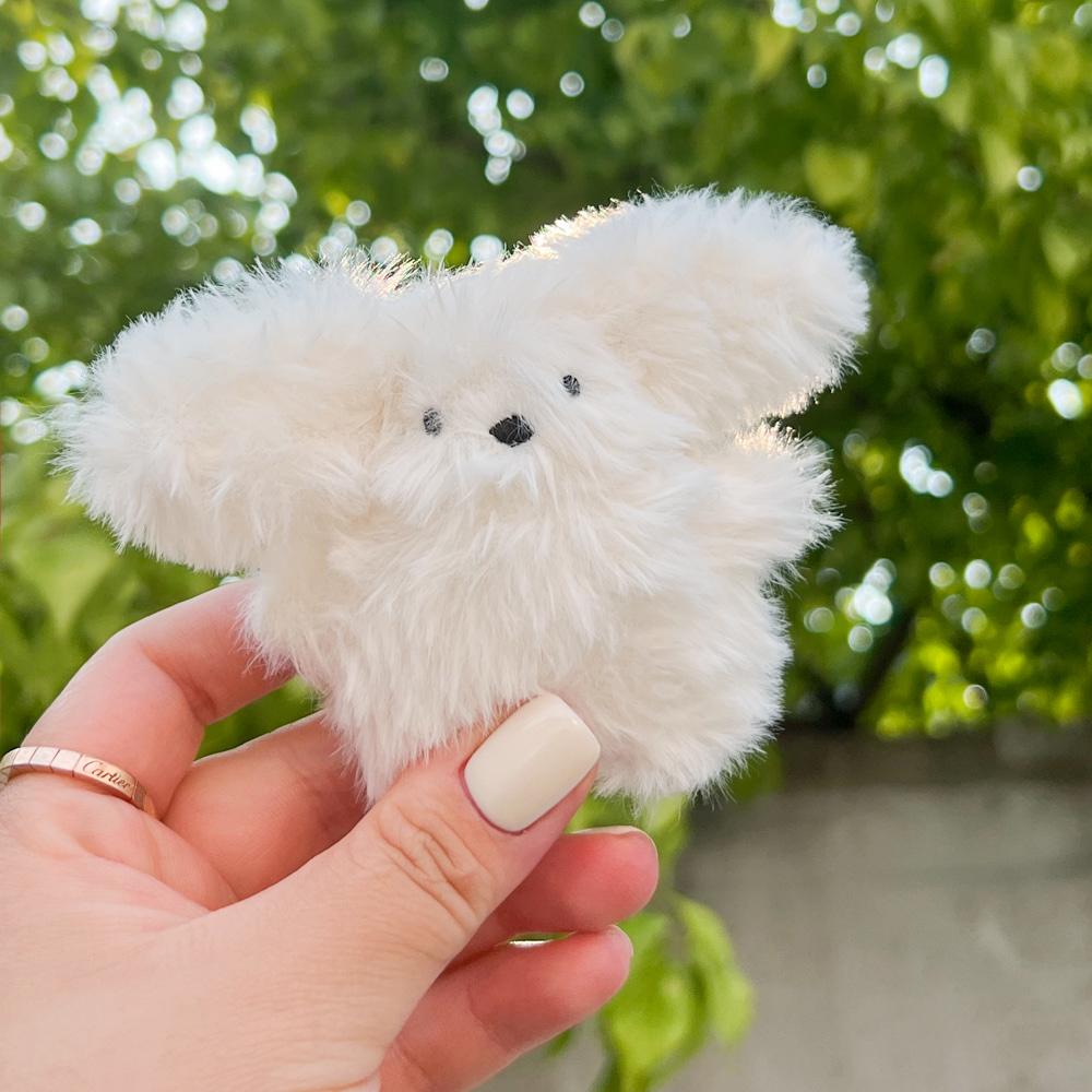 뽀짝🤍 털뭉치 토끼 키링 고글 안경 토끼 인형 가방고리 키홀더