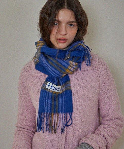 HOLIDAY CHECK MUFFLER_2COLORS_BLUE