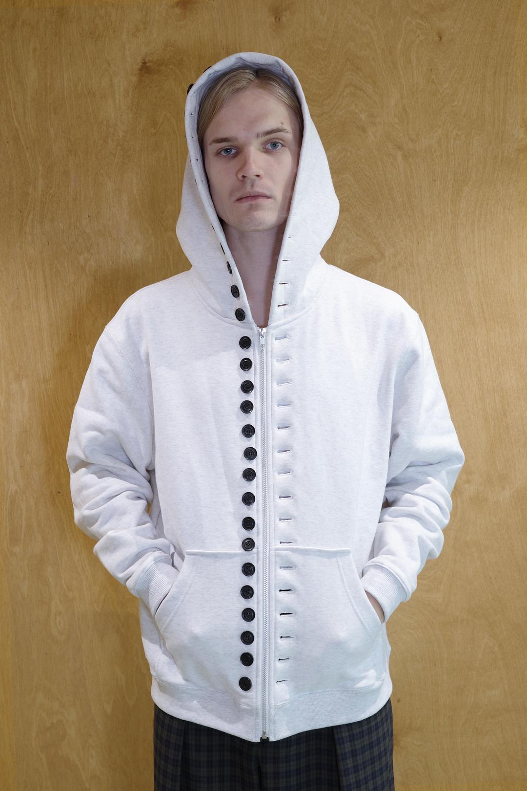 [pre-order] Full - Button Hoodie (White)