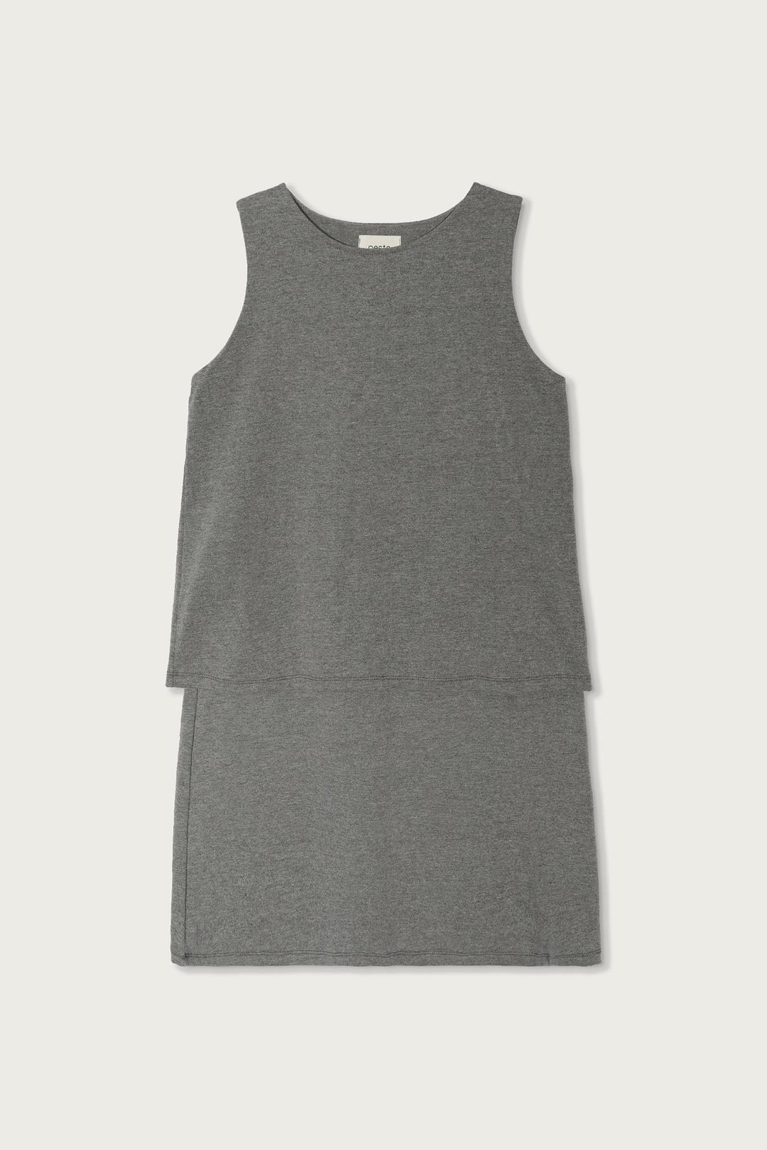 LAYERED MIDI DRESS DARK MOON