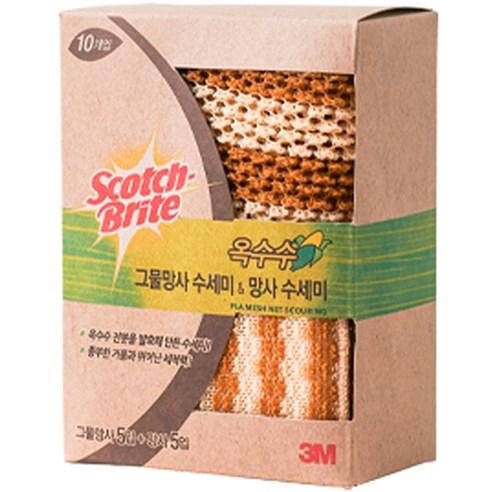 스카치브라이트 옥수수 수세미 세트, 10개, 1세트 - 수세미 | 쿠팡