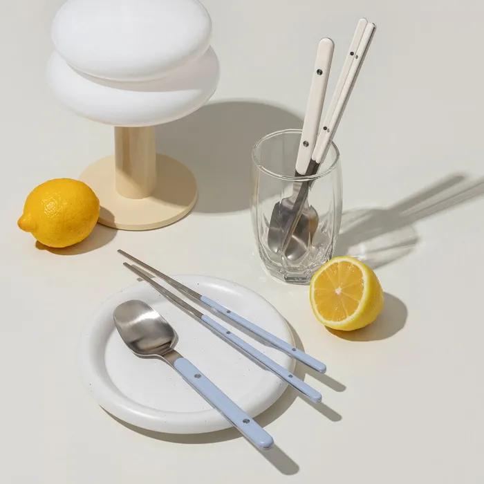 쓰임 머쉬룸 수저세트 한식기 숟가락 젓가락 2인 세트 (총4P)(4color)