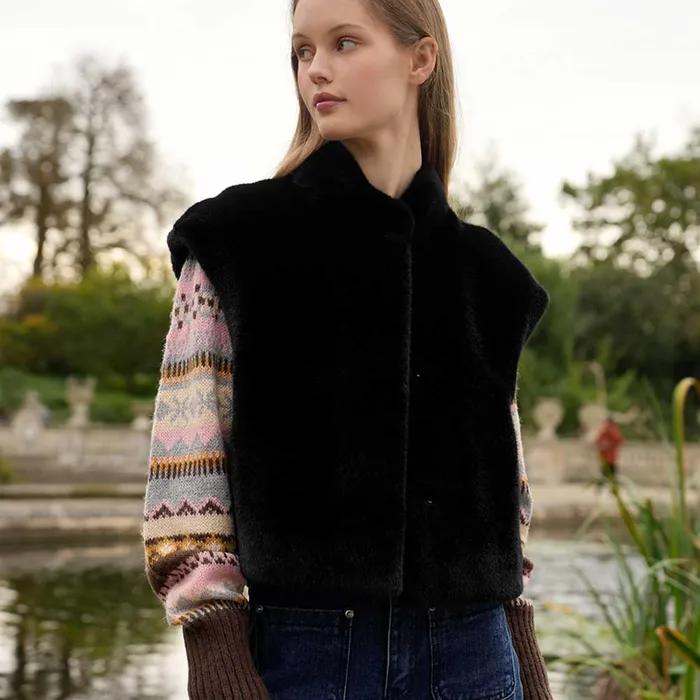 SARAH Faux Fur Vest(세라)_BLACK