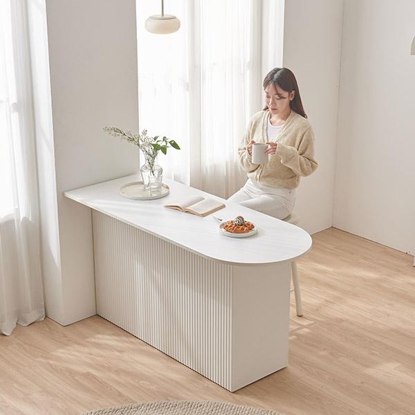 ★시즌오프★플로리 템바보드 홈바 테이블 아일랜드 식탁(1100/1500)