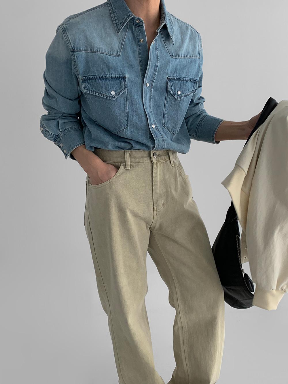 쉴튼 웨스턴 워싱 셔츠