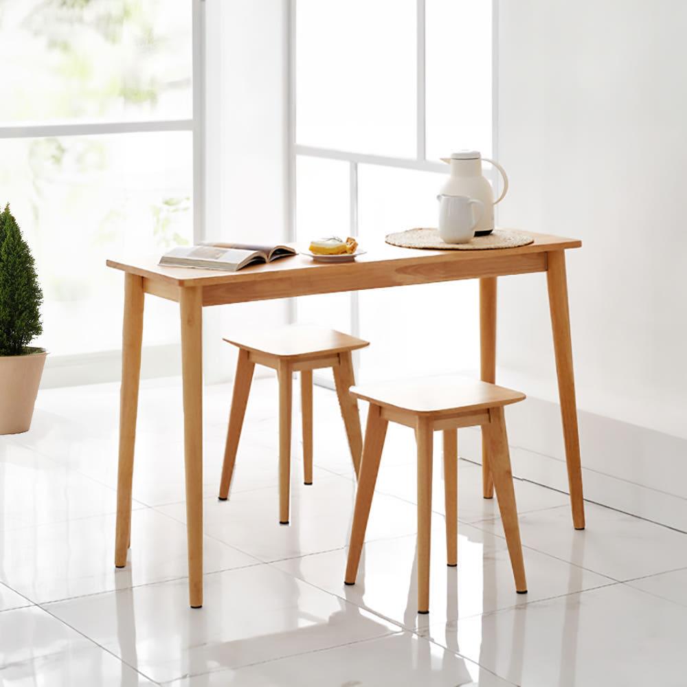 슬림 창가 원목 콘솔 테이블세트 원룸 카페 콘솔 식탁 베란다 테이블