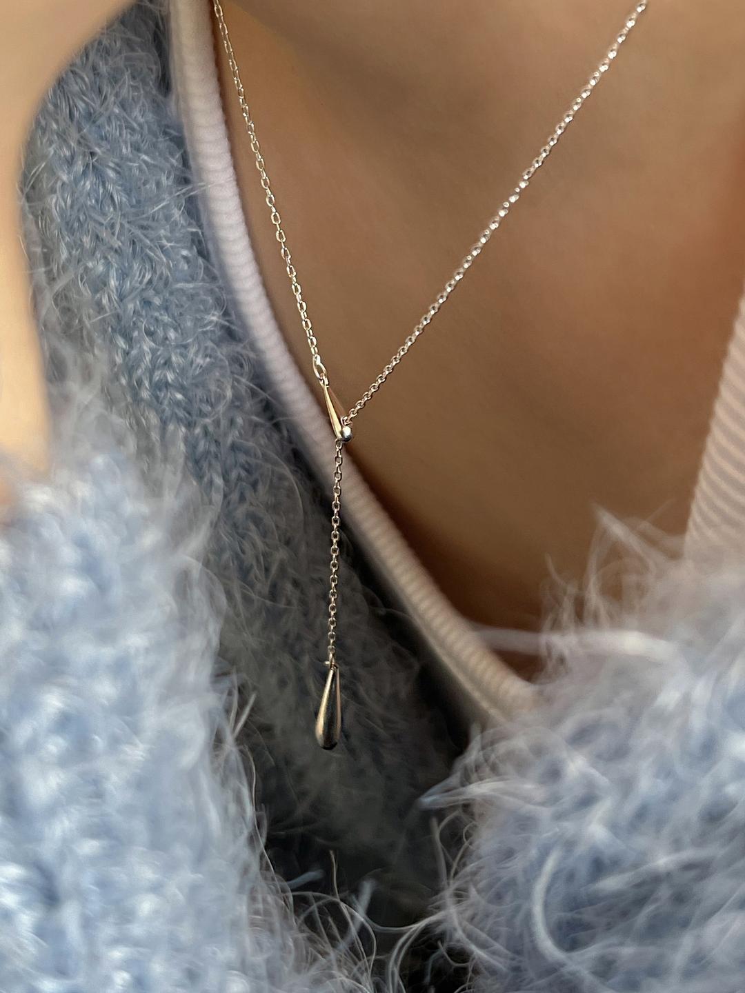 [92.5 silver] Moist necklace 2colors