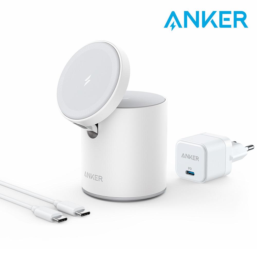 앤커 맥고 마그네틱 2-in-1 폴더블 무선충전기 맥세이프 호환 A2568