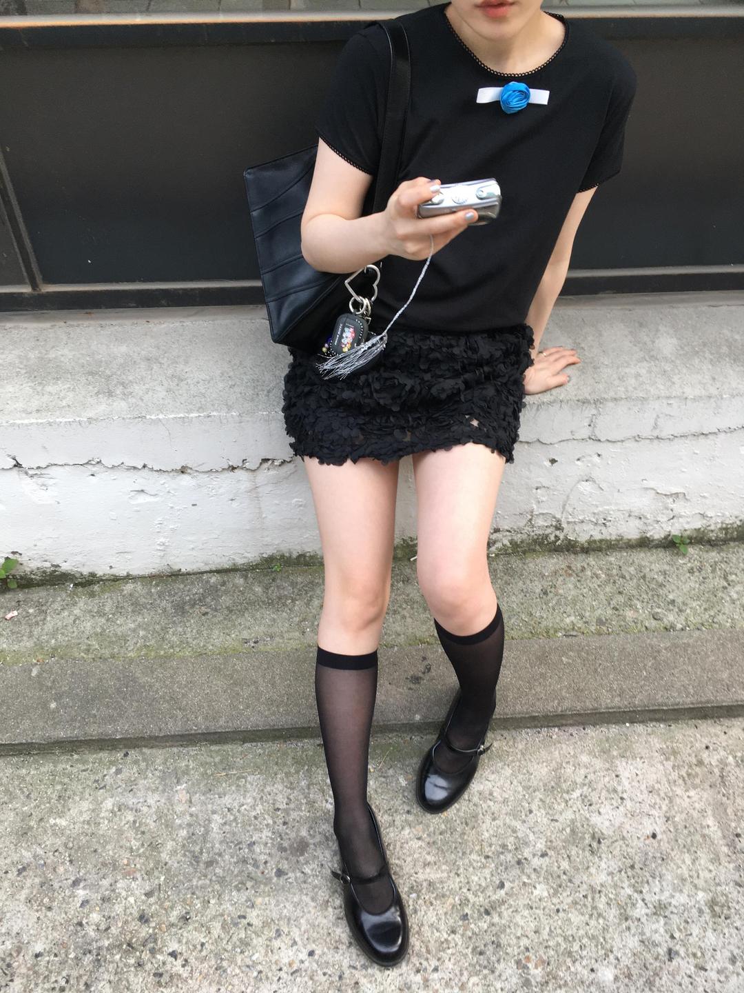 디밍 하나비라 플라워 레이스 스커트(2color)