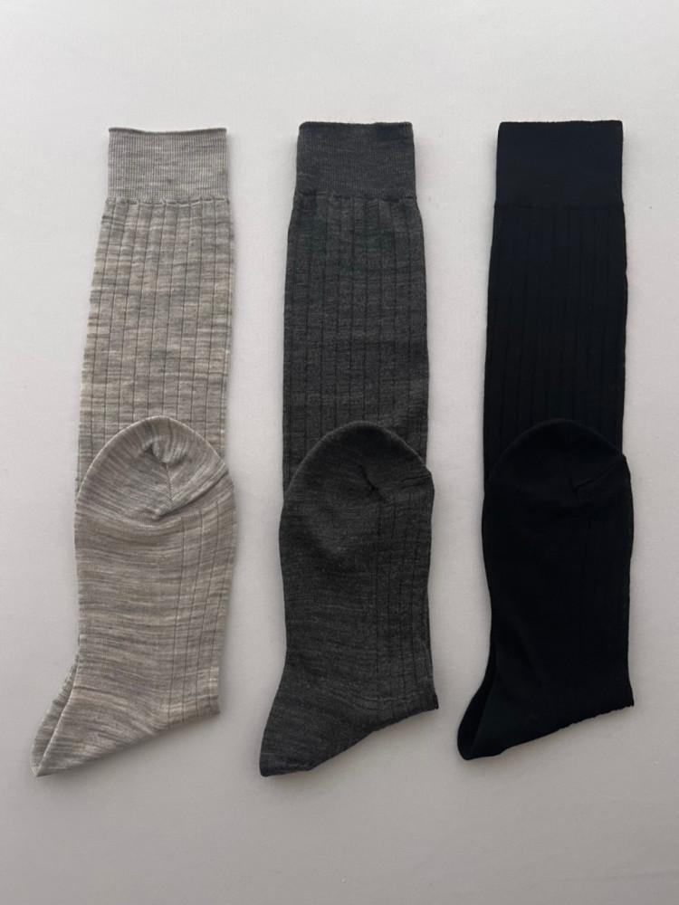 [당일발송] 뮤 메리노울 롱 삭스 하프 양말 [디셈브]