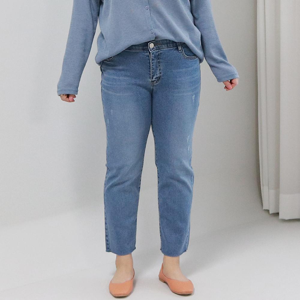 (봄청바지) 8.5부 기본 슬림 일자핏 청바지 날씬핏 66 77 88사이즈