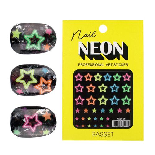 PASSET 파셋 네온 아트스티커 Neon-04 별,스타