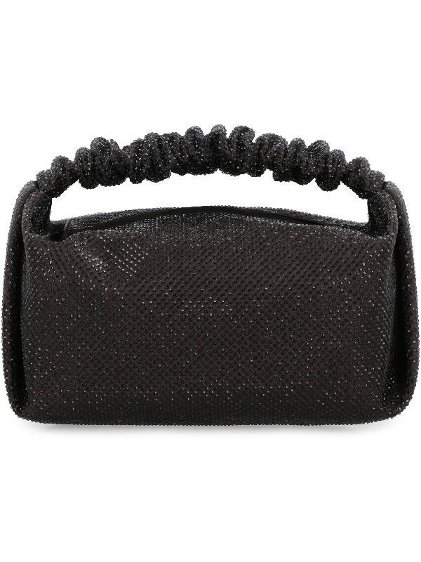 클리어 핫픽스 스크런치 새틴 미니백