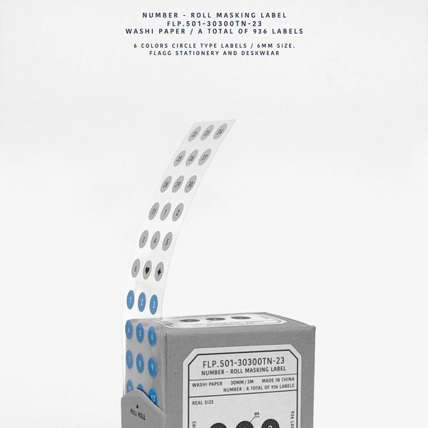 NUMBER - ROLL MASKING LABEL