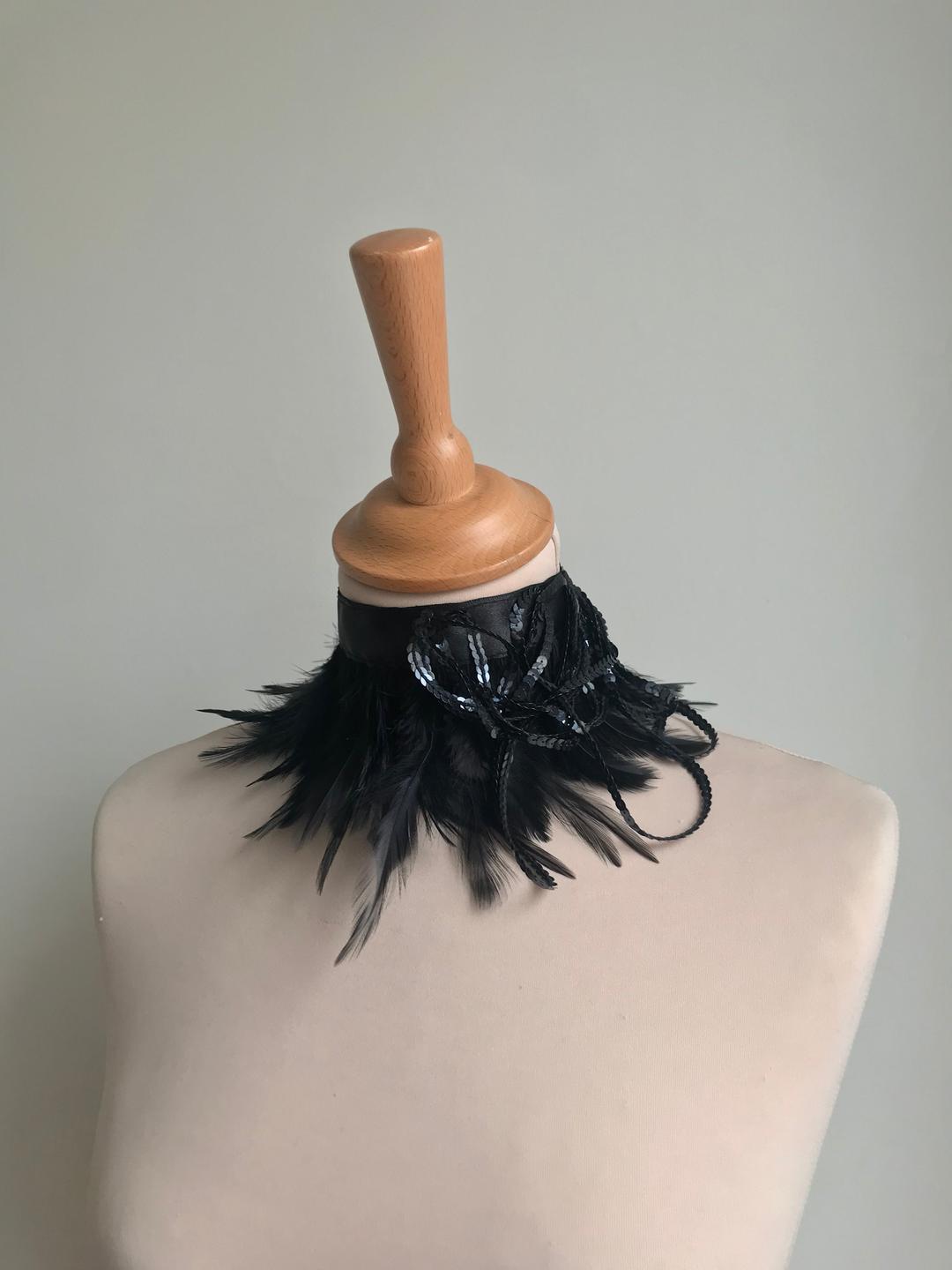 Black Feathers Necktie