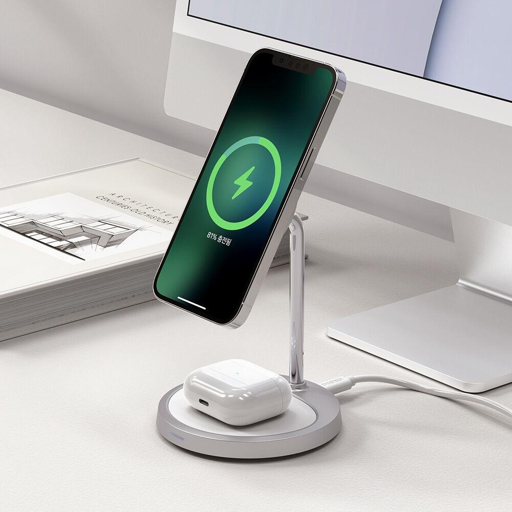 MFM 인증 2in1 아이폰 맥세이프 무선충전기 T575-F-MFM