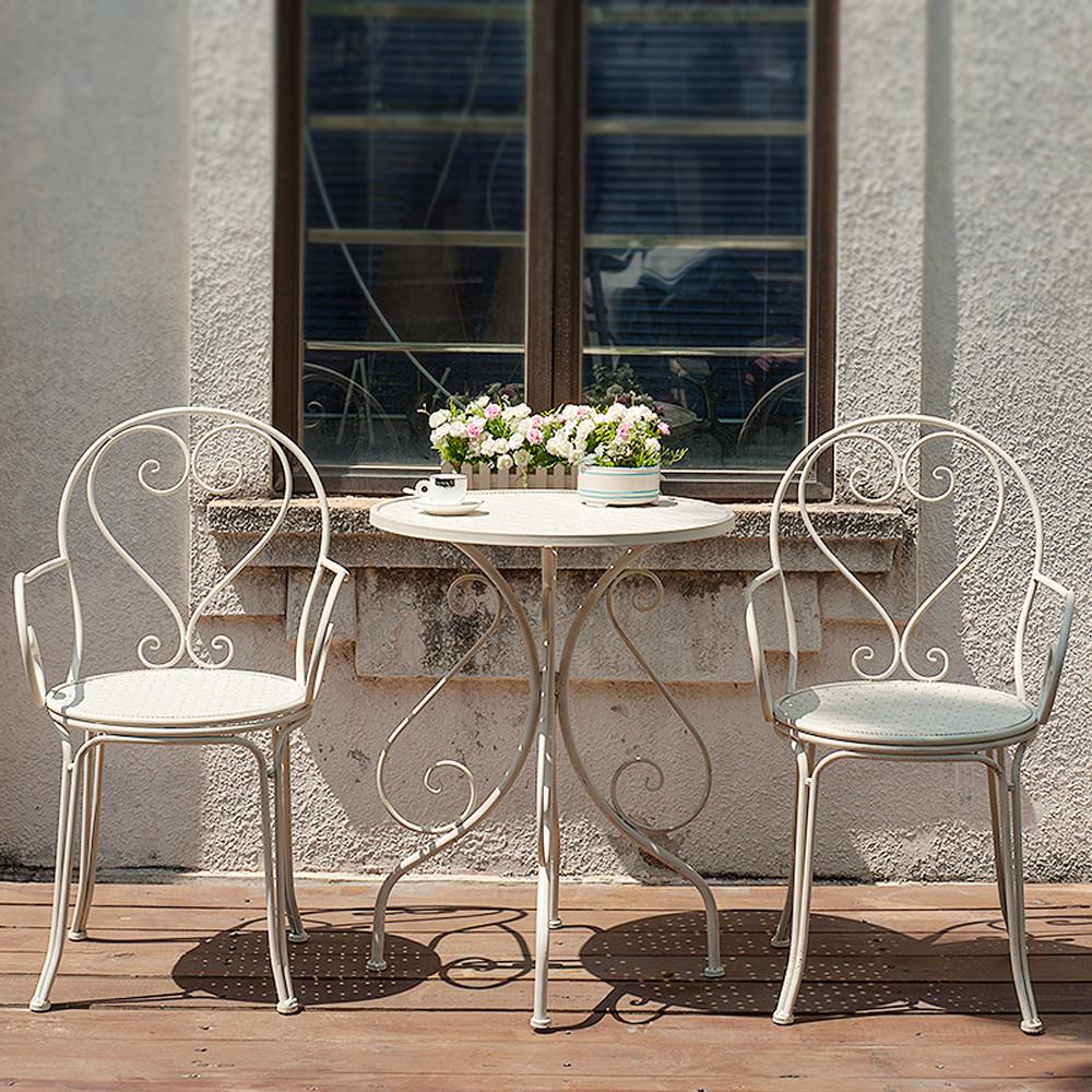 프로방스 인테리어 철제 야외 테이블 세트 마당 테라스 : doodle.s