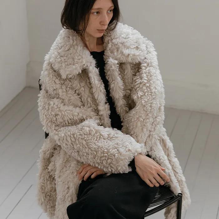 [5th]램퍼 시어링 하프 자켓