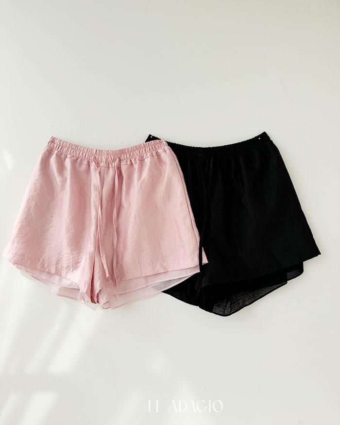 Clara Satin Pants _ Pink, Black