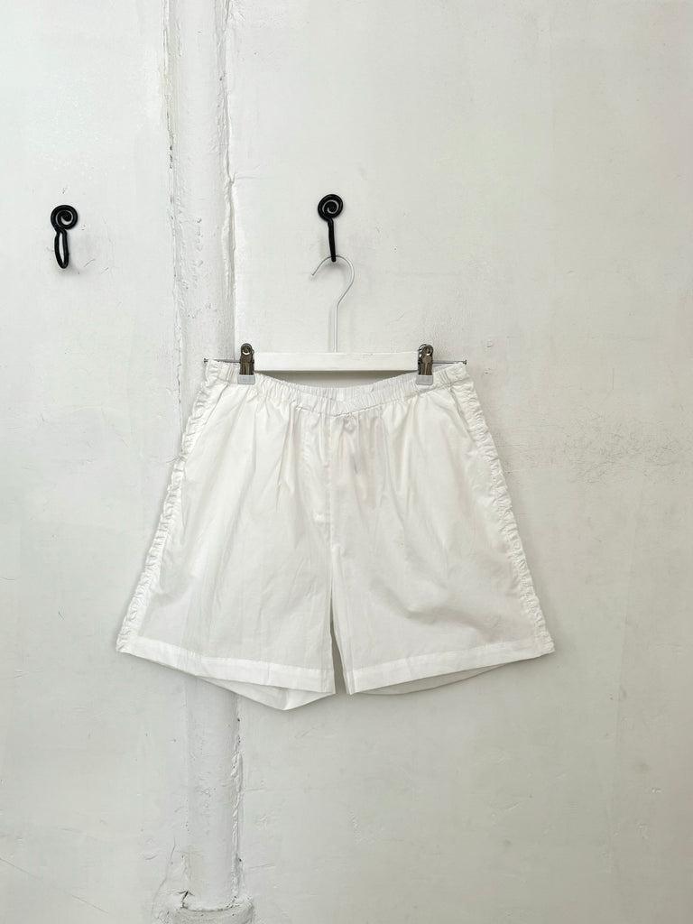 Ruffle Short, White