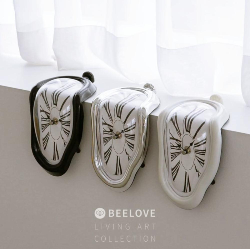 달리 흘러내리는 시계 멜팅클락 녹아내리는 웨이브 유니크 빈티지 엔틱 인테리어 탁상 시계