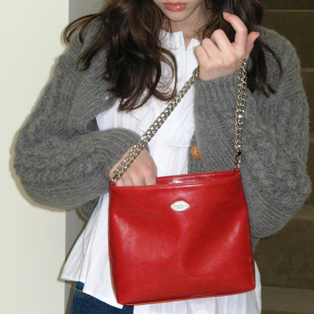fle chain toast bag - vintage red