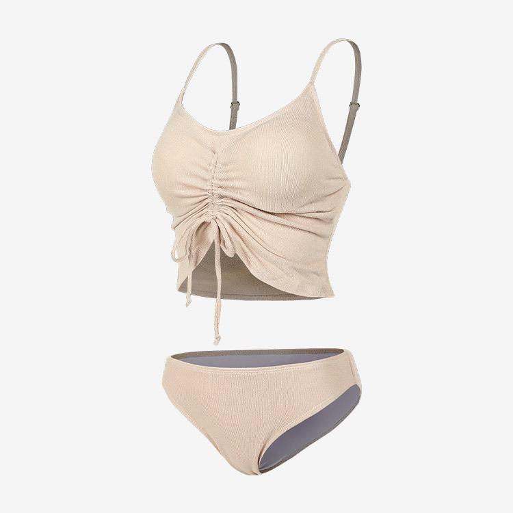아이러브비키니 클로 스트링 와이어 비키니 베이지
