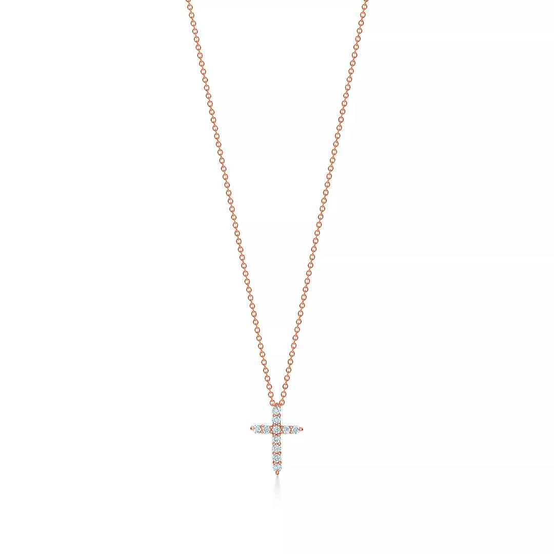 크로스 펜던트 18K 로즈 골드 | Tiffany & Co.
