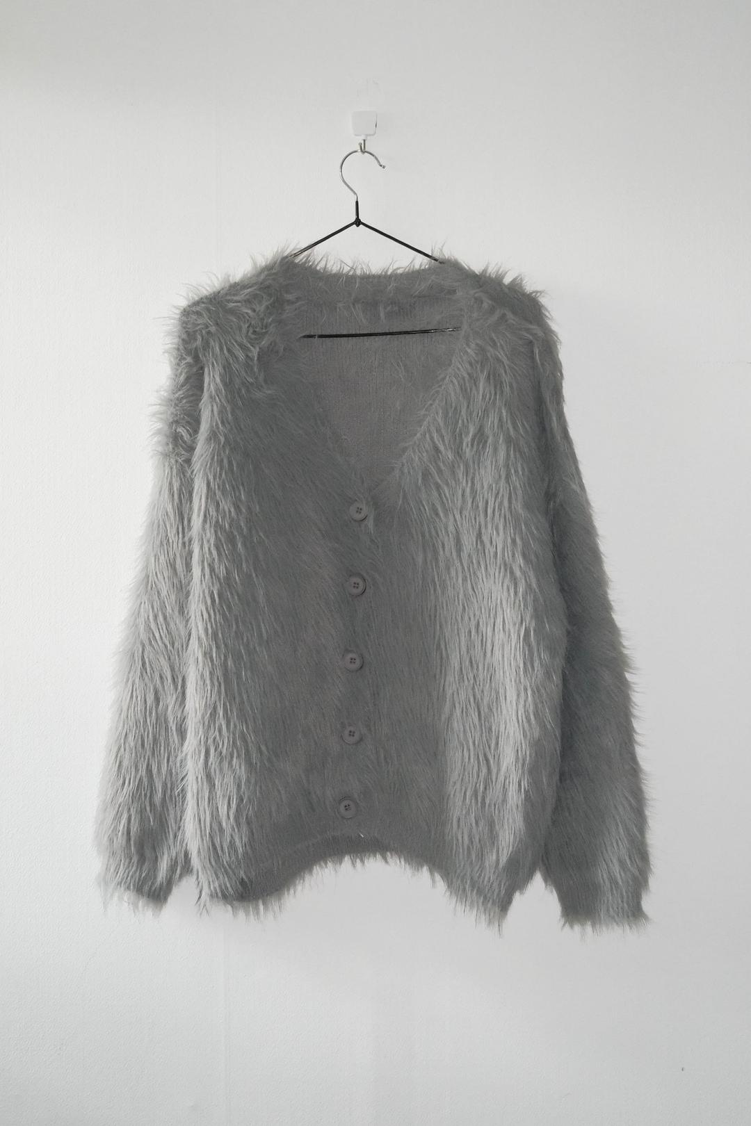 Low fur cardigan(퍼가디건/털빠짐없음/까슬거림없음)