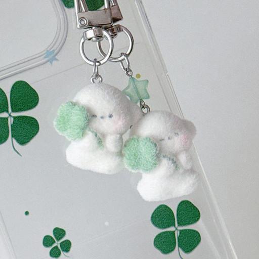 🍀행운선물🍀 클로버 멍뭉 키링 행운템