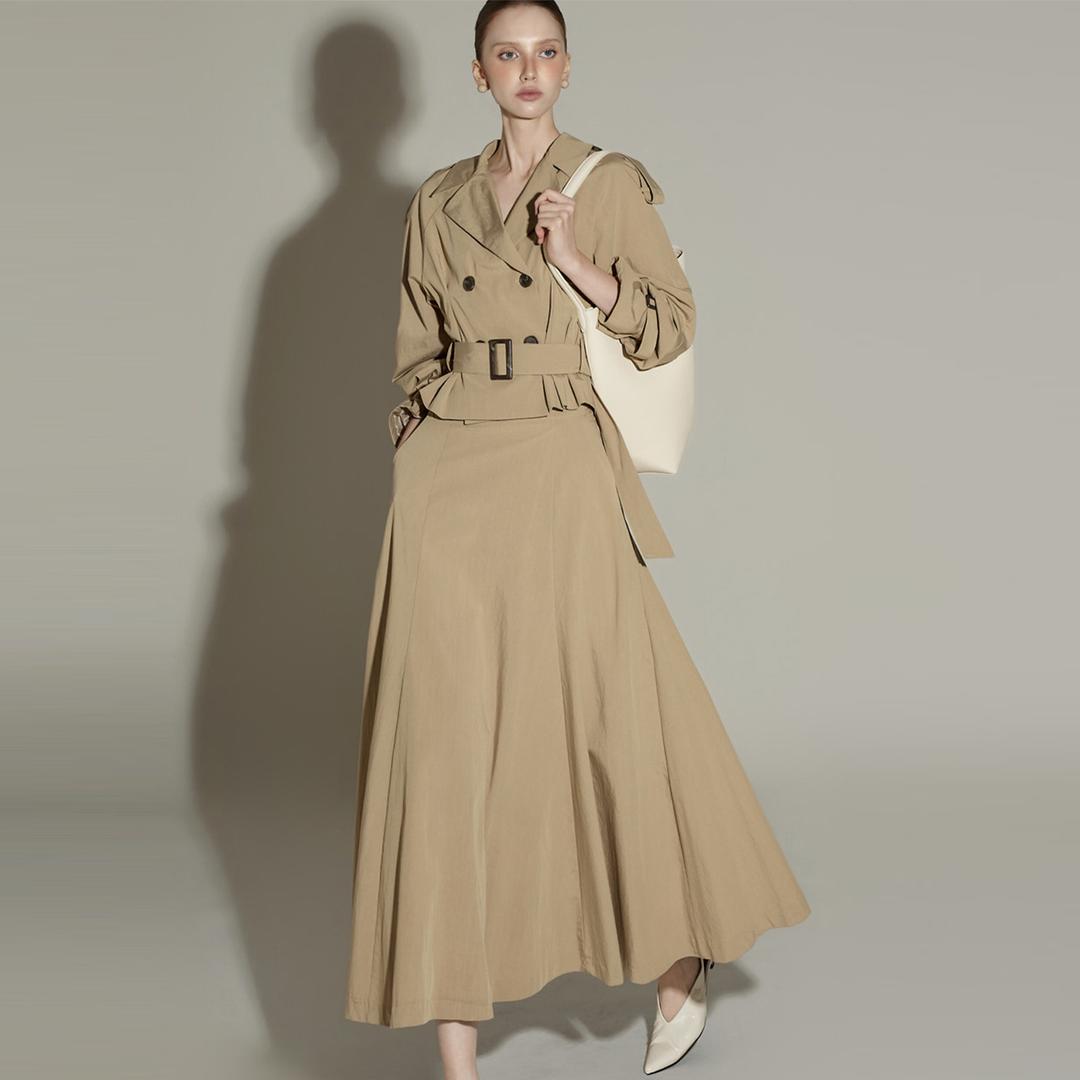 D5375 벨트 세트 트렌치 투피스