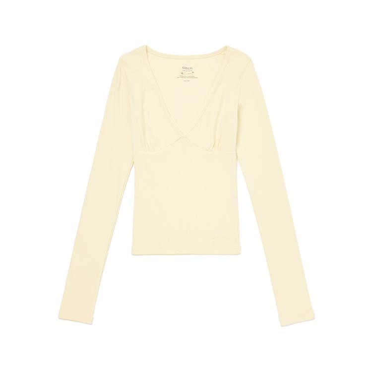Cassie V Fitted Long Sleeves(Butter) : Goblin Wear 고블린 웨어