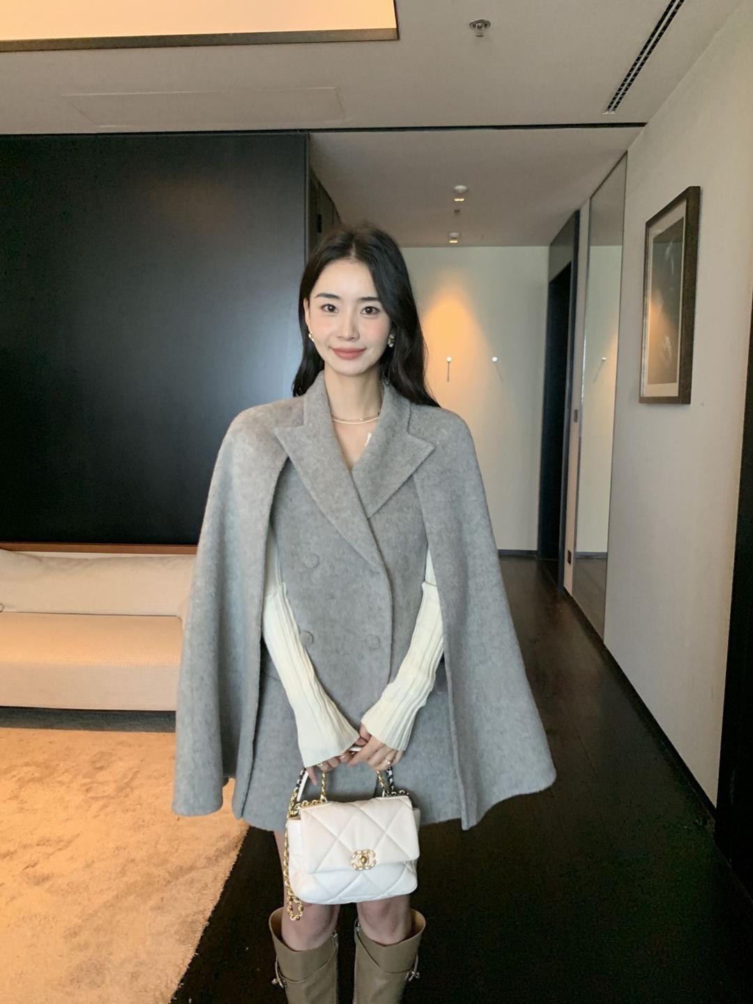 [울100] 더블 케이프 코트 3color