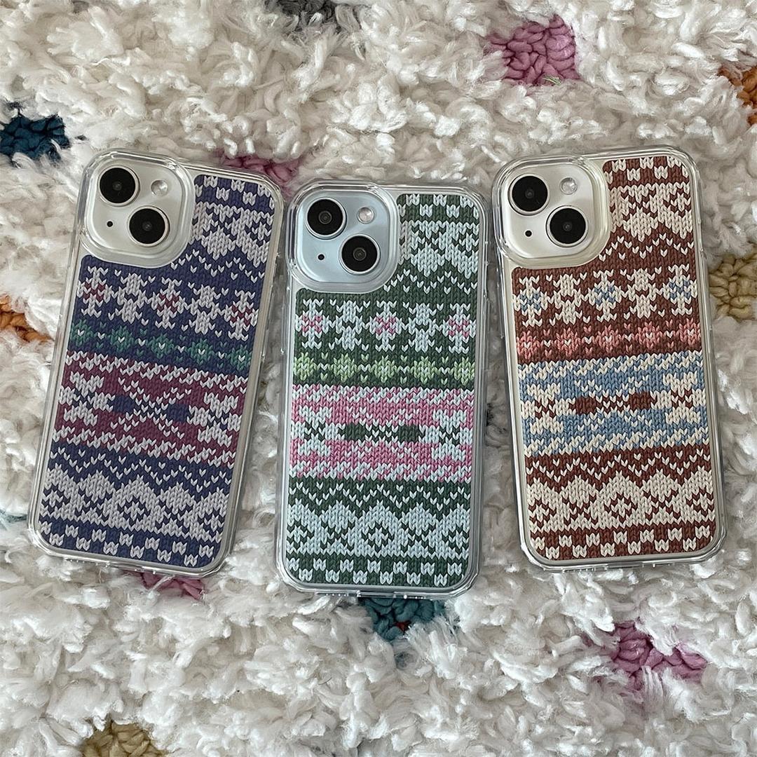 FAIR ISLE KNIT HARD JELL CASE