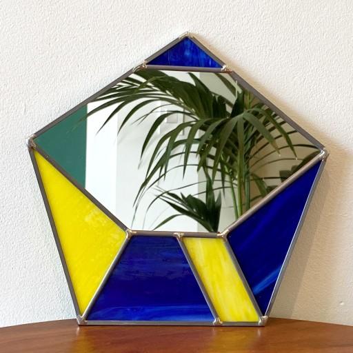 💎 오각형 스테인드글라스 케임 거울