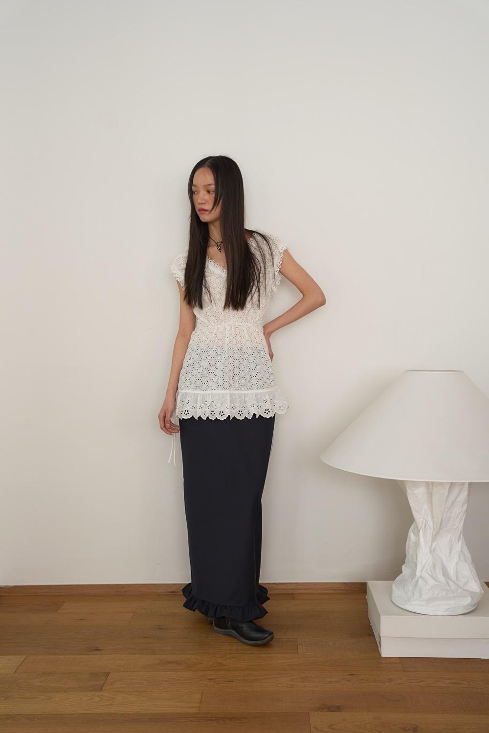 [2/19 예약배송] Floral Eyelet Mini dress / Ivory