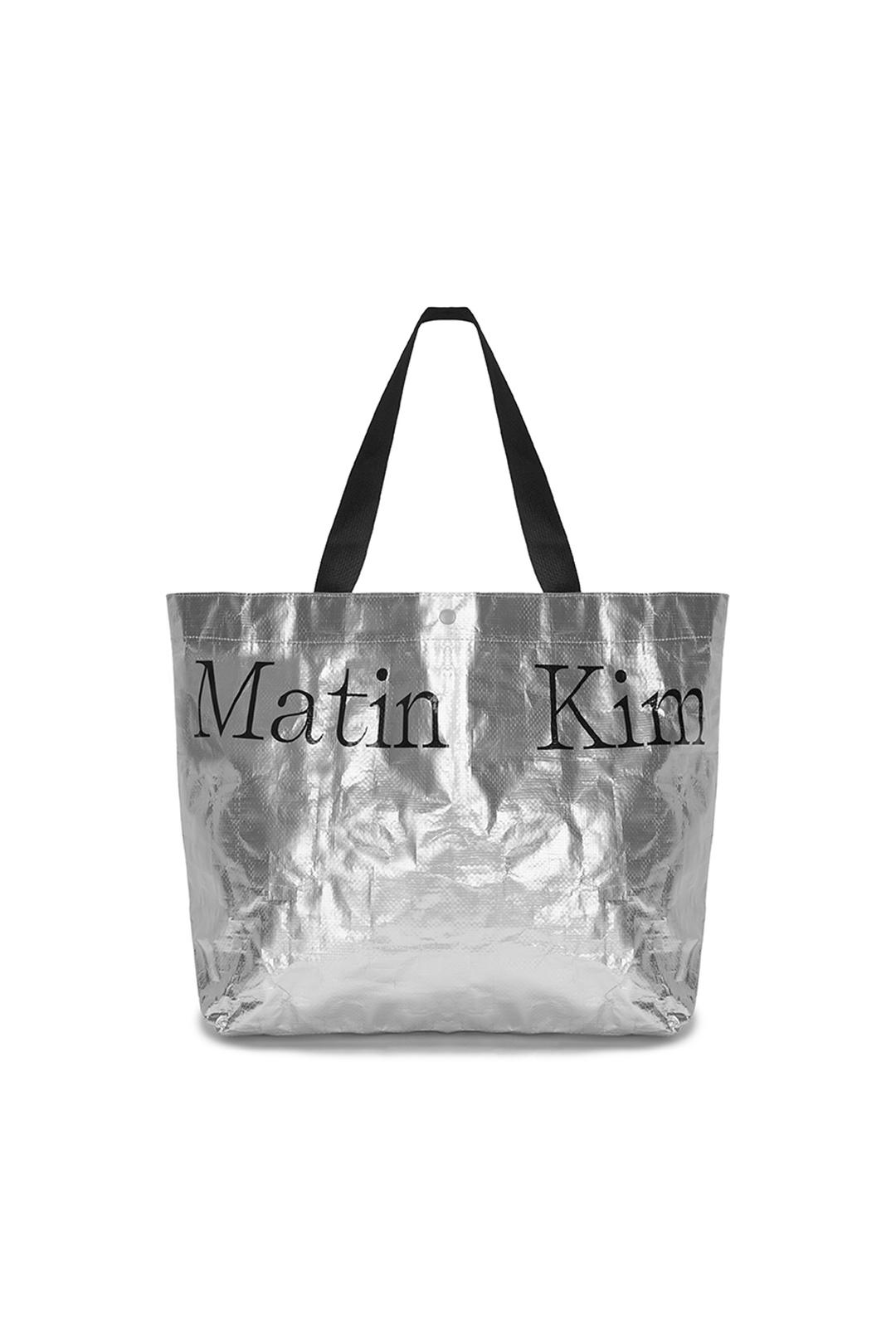 MATIN TARPAULIN SHOPPER BAG IN SILVER