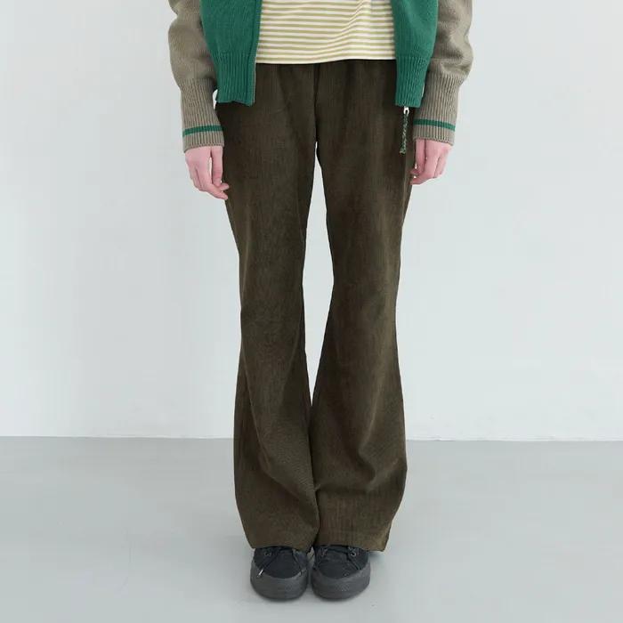 자카드 밴딩 부츠컷 팬츠 (Khaki)