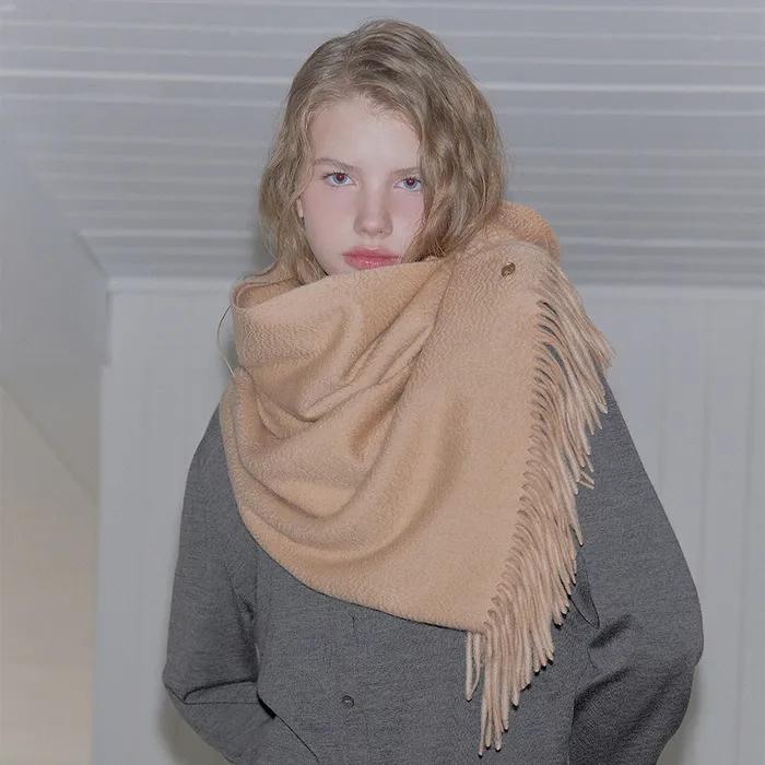 100% Cashmere Blanket Scarf (4colors)