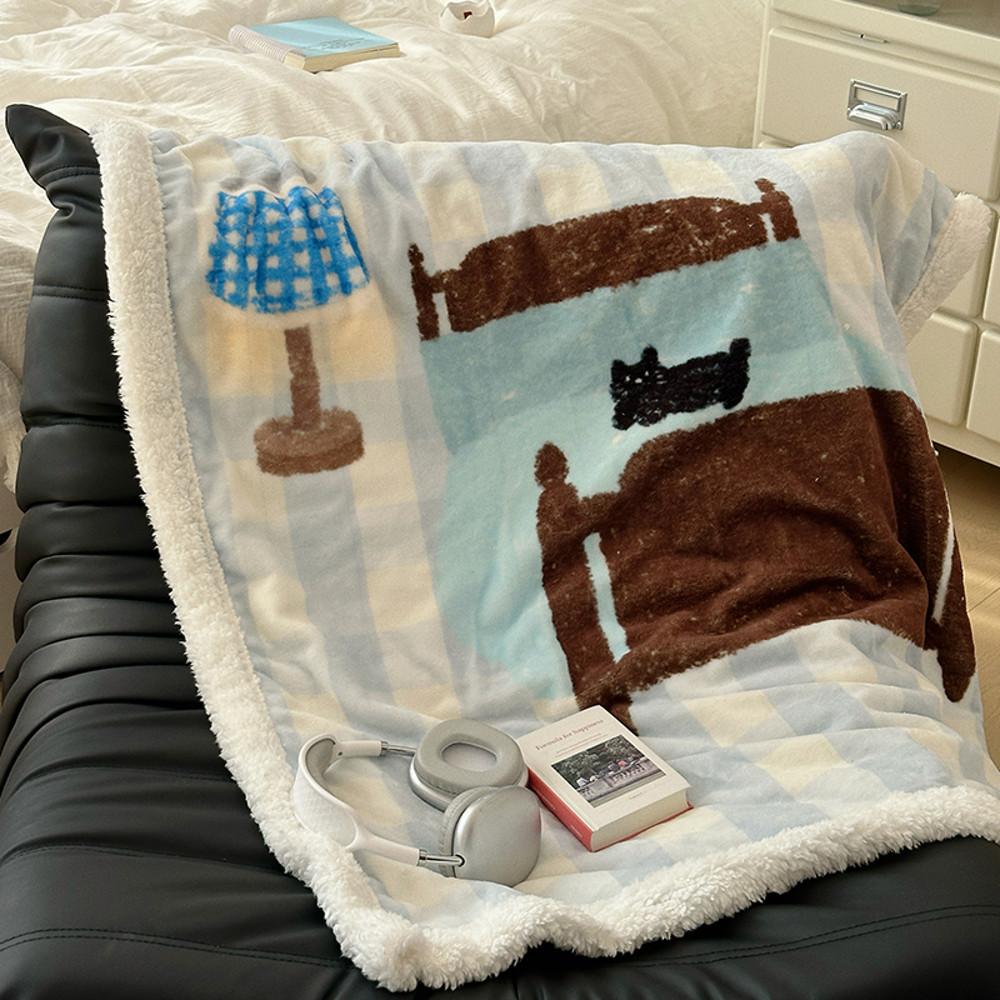 수심 Winter Blanket (16 Type) 겨울 담요 리본 극세사 담요 양털 이불