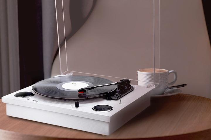 [해외] Years stay 화이트원목 감성 블루투스 턴테이블 LP플레이어