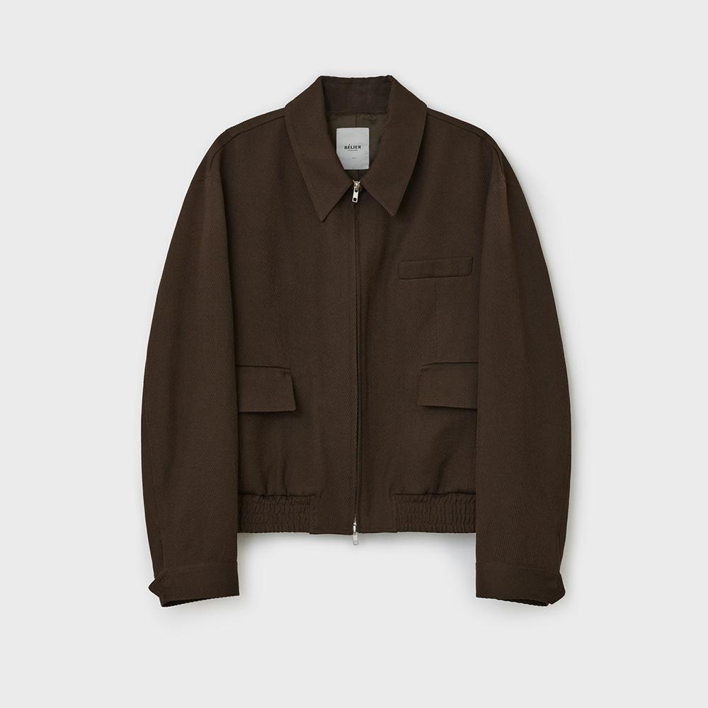 다이에그널 블루종 자켓 - 브라운